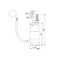 Насос колодезный Grundfos SBA 3-45 AW